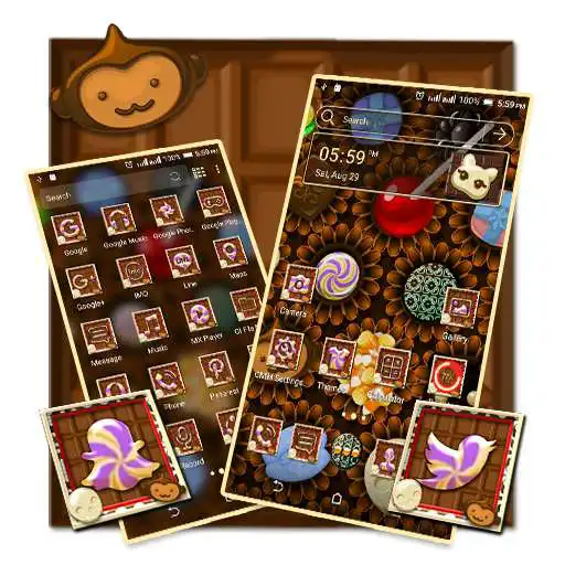 Play Chocolate Candy Launcher Theme APK Play Chocolate Candy Launcher Theme APK