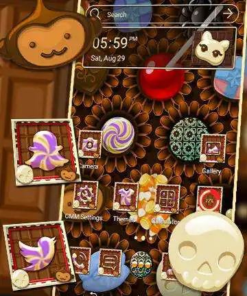 Play Chocolate Candy Launcher Theme  and enjoy Chocolate Candy Launcher Theme with UptoPlay