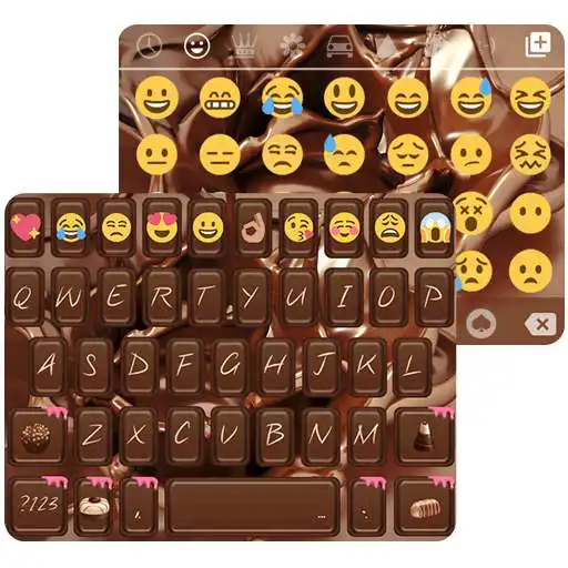 Free play online Chocolate Emoji Keyboard Theme  APK