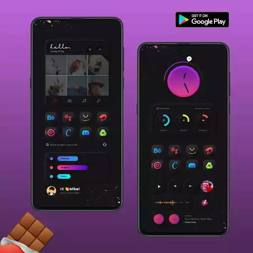 Play Chocolate KWGT  and enjoy Chocolate KWGT with UptoPlay