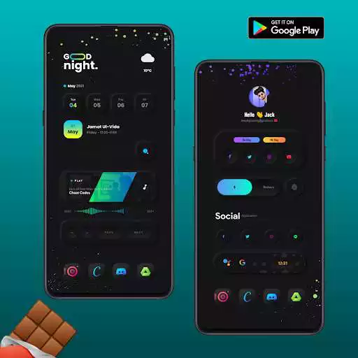 Play Chocolate KWGT as an online game Chocolate KWGT with UptoPlay
