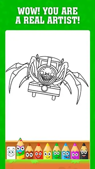Play Choo-Choo Charles Coloring as an online game Choo-Choo Charles Coloring with UptoPlay