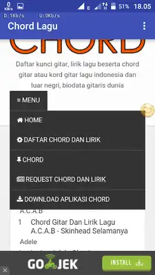 Play Chord dan Lirik Lagu