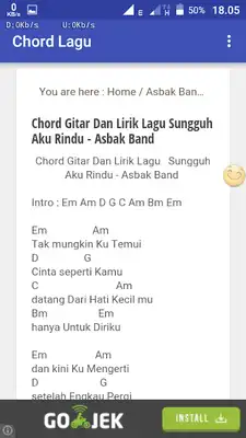 Play Chord dan Lirik Lagu