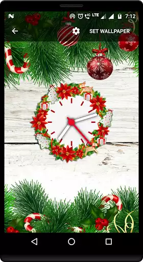 Play Christmas Analog Clock LWP  and enjoy Christmas Analog Clock LWP with UptoPlay
