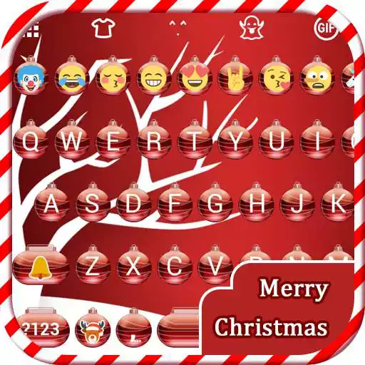 Play Christmas Balls Emoji Gif Keyboard Wallpaper APK