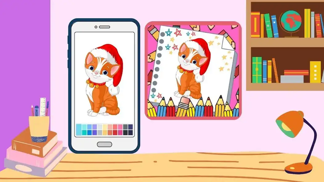 Play Christmas Cat Coloring Book  and enjoy Christmas Cat Coloring Book with UptoPlay