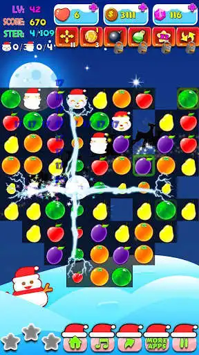 Play Christmas Fruit Clash  and enjoy Christmas Fruit Clash with UptoPlay