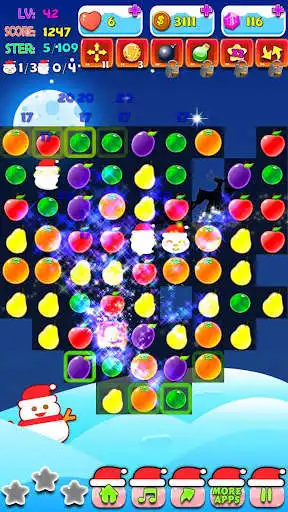 Play Christmas Fruit Clash as an online game Christmas Fruit Clash with UptoPlay
