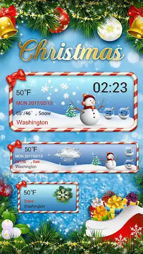 Play Christmas GO Weather Widget Theme  and enjoy Christmas GO Weather Widget Theme with UptoPlay