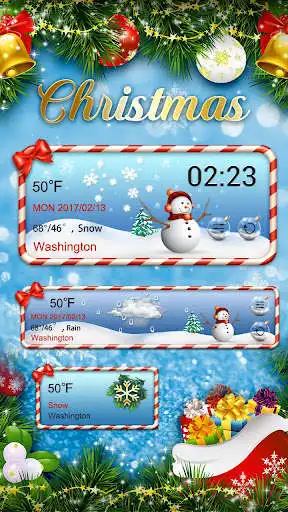 Play Christmas GO Weather Widget Theme as an online game Christmas GO Weather Widget Theme with UptoPlay