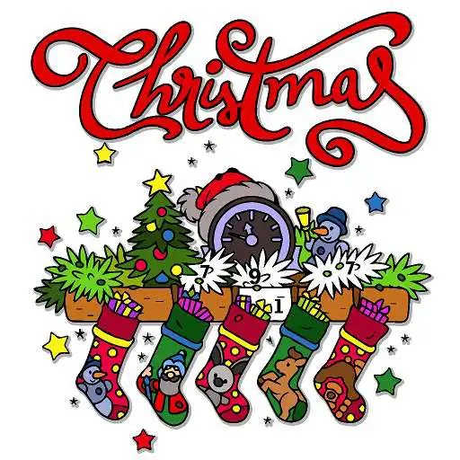 Play Christmas Greeting Cards Color by Number Book 2020 APK