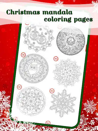 Play Christmas Mandala Colorings  and enjoy Christmas Mandala Colorings with UptoPlay