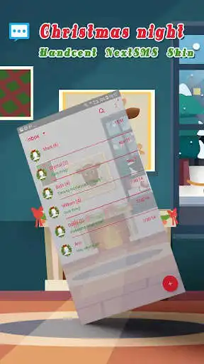 Play Christmas Night skin 2018 for Handcent Next SMS  and enjoy Christmas Night skin 2018 for Handcent Next SMS with UptoPlay