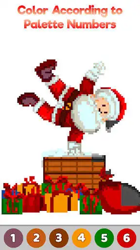 Play Christmas Pixel Art Coloring as an online game Christmas Pixel Art Coloring with UptoPlay
