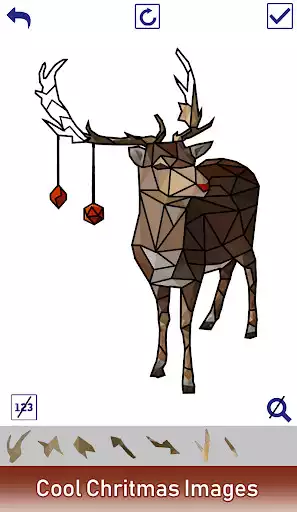 Play Christmas Poly Art: Color by Number, Coloring Book as an online game Christmas Poly Art: Color by Number, Coloring Book with UptoPlay