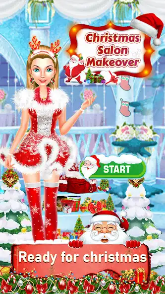 Play Christmas Salon Makeover: Makeup  Dress Up Game as an online game Christmas Salon Makeover: Makeup  Dress Up Game with UptoPlay