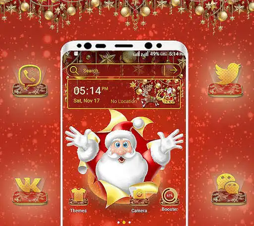 Play Christmas Santa Launcher Theme as an online game Christmas Santa Launcher Theme with UptoPlay