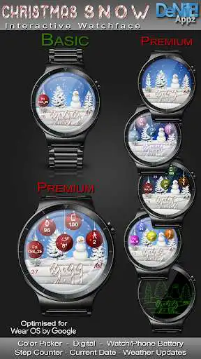 Play Christmas Snow HD Watch Face  and enjoy Christmas Snow HD Watch Face with UptoPlay