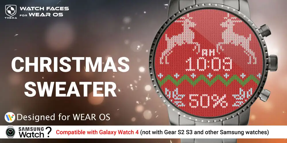 Play Christmas Sweater Watch Face  and enjoy Christmas Sweater Watch Face with UptoPlay