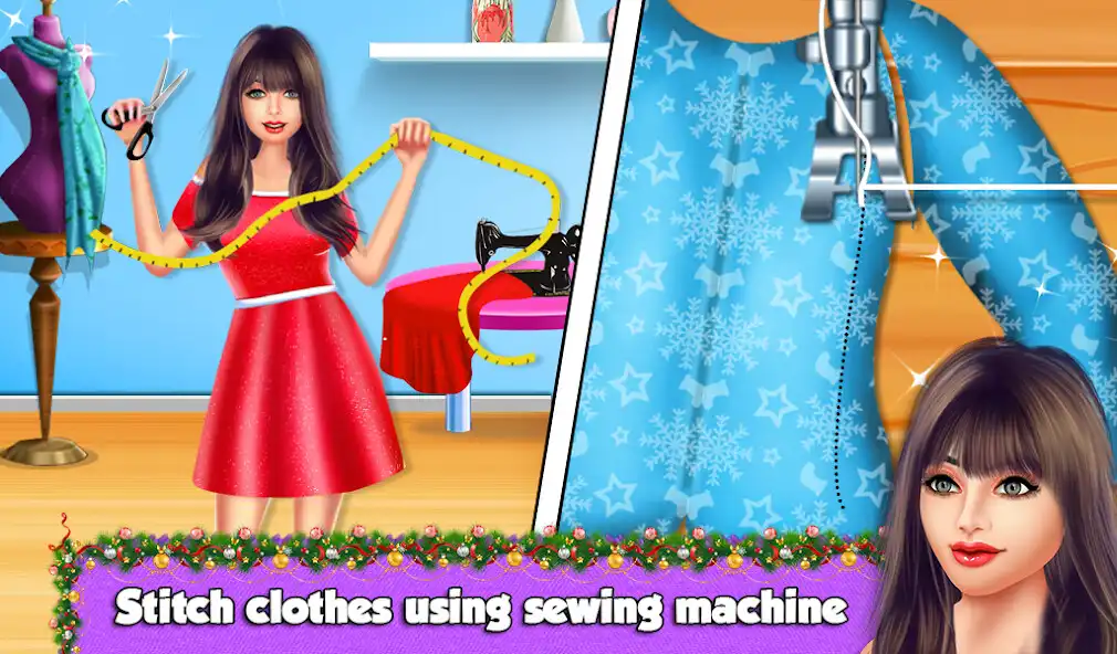 Play Christmas Tailor Salon Games as an online game Christmas Tailor Salon Games with UptoPlay