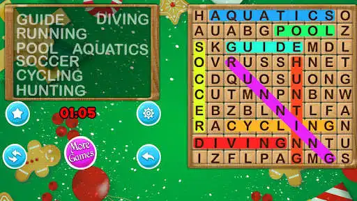 Play Christmas Word Search Pro as an online game Christmas Word Search Pro with UptoPlay
