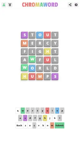 Play Chromaword as an online game Chromaword with UptoPlay