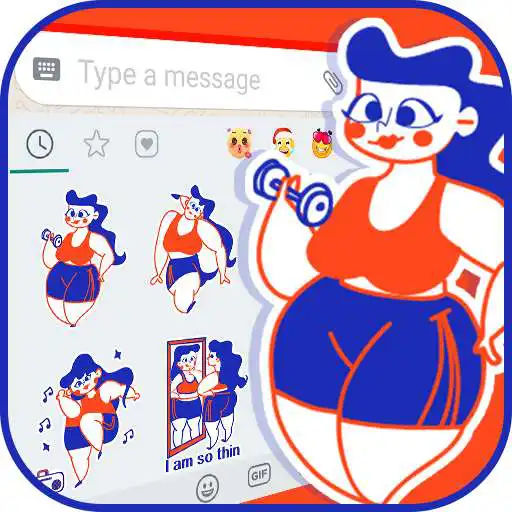 Play Chubby Girl Emoji Stickers APK