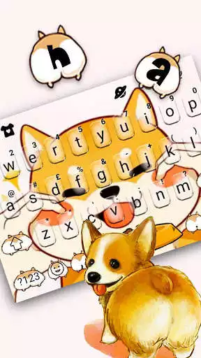 Play Chubby Puppy Tongue Keyboard Theme as an online game Chubby Puppy Tongue Keyboard Theme with UptoPlay