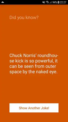Play Chuck Norris Random Jokes & Facts  and enjoy Chuck Norris Random Jokes & Facts with UptoPlay