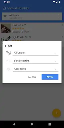 Cigar Tracker - Virtual Humidor 2 online game with UptoPlay