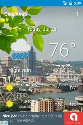 Play Cincinnati, OH - weather
