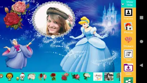 Play Cinderella Photo Frame as an online game Cinderella Photo Frame with UptoPlay