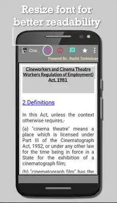 Play Cineworkers and Cinema Theatre Workers Act, 1981