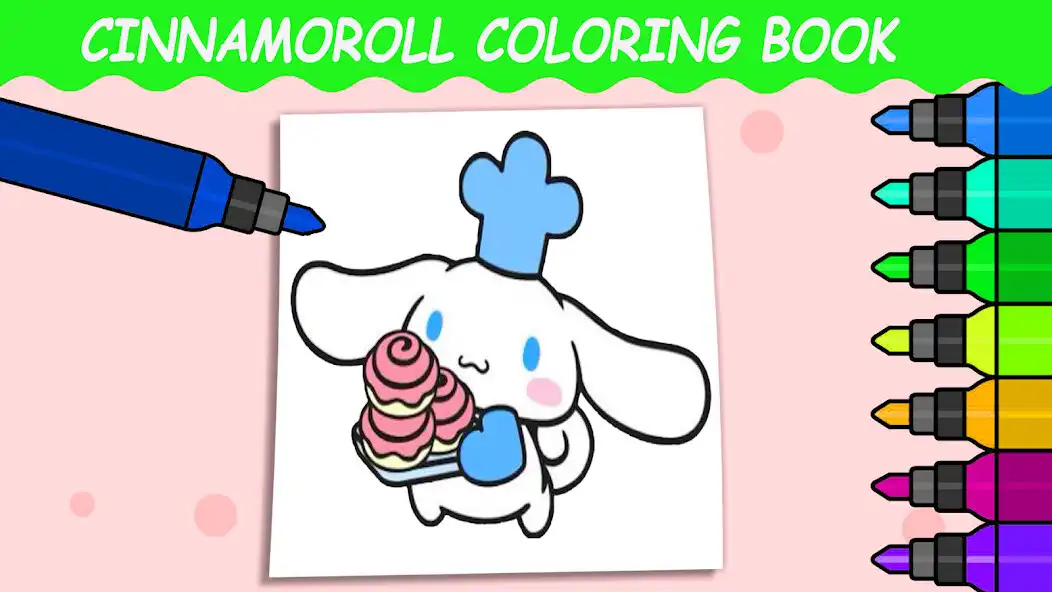 Play Cinnamoroll 2:  Coloring Game as an online game Cinnamoroll 2:  Coloring Game with UptoPlay