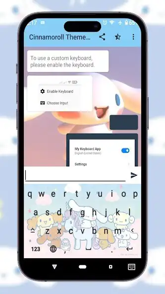 Play Cinnamoroll Keyboard Theme as an online game Cinnamoroll Keyboard Theme with UptoPlay