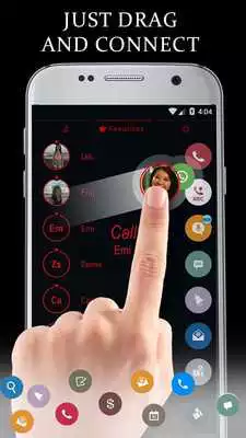 Play Circle Black Red Phone Dialer Theme