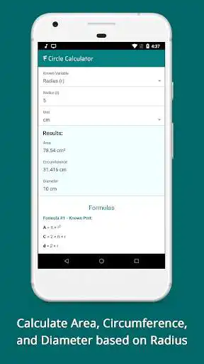 Play Circle Calculator - Area, Circumference, Radius  and enjoy Circle Calculator - Area, Circumference, Radius with UptoPlay