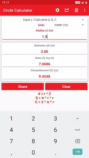 Play Circle Calculator  and enjoy Circle Calculator with UptoPlay