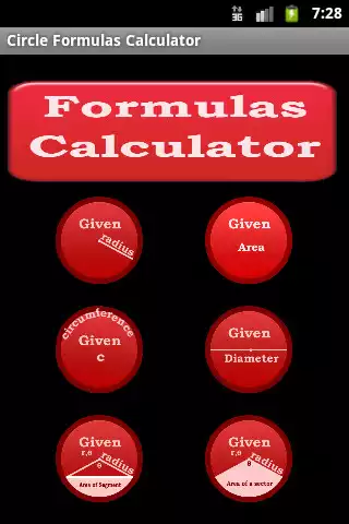 Play Circle Formulas Calculator  and enjoy Circle Formulas Calculator with UptoPlay