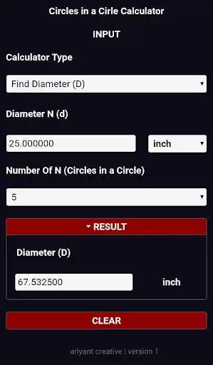 Play Circles In A Circle Calculator PRO as an online game Circles In A Circle Calculator PRO with UptoPlay