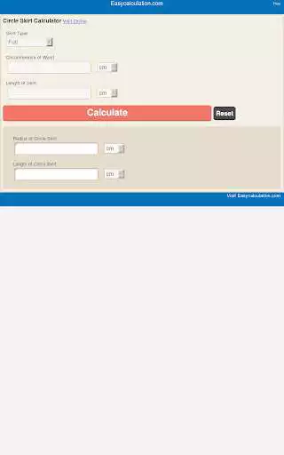 Play APK Circle Skirt Calculator  and enjoy Circle Skirt Calculator with UptoPlay com.hiox.CircleSkirtCalcul