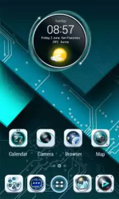 Play Circuit Board 3D  V Launcher Theme