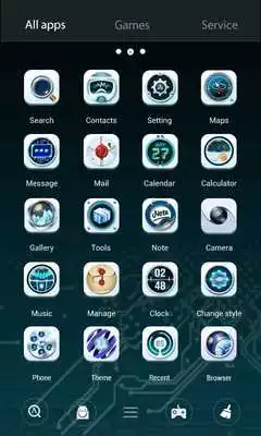 Play Circuit Board 3D  V Launcher Theme