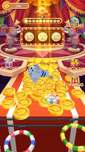 Play Circus coin pusher as an online game Circus coin pusher with UptoPlay