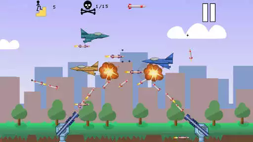 Play City Air Strike Defence as an online game City Air Strike Defence with UptoPlay
