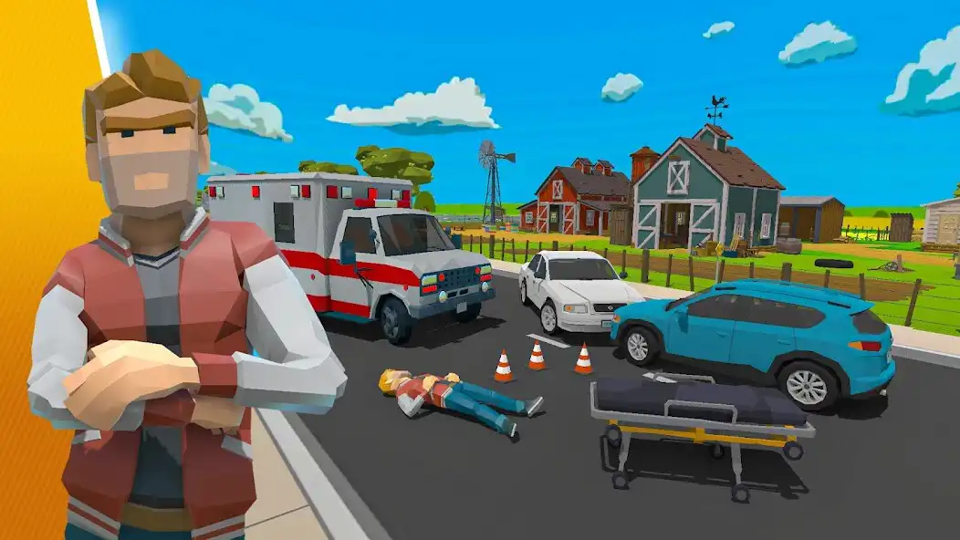 Play City Ambulance 3d: Rescue Sim  and enjoy City Ambulance 3d: Rescue Sim with UptoPlay