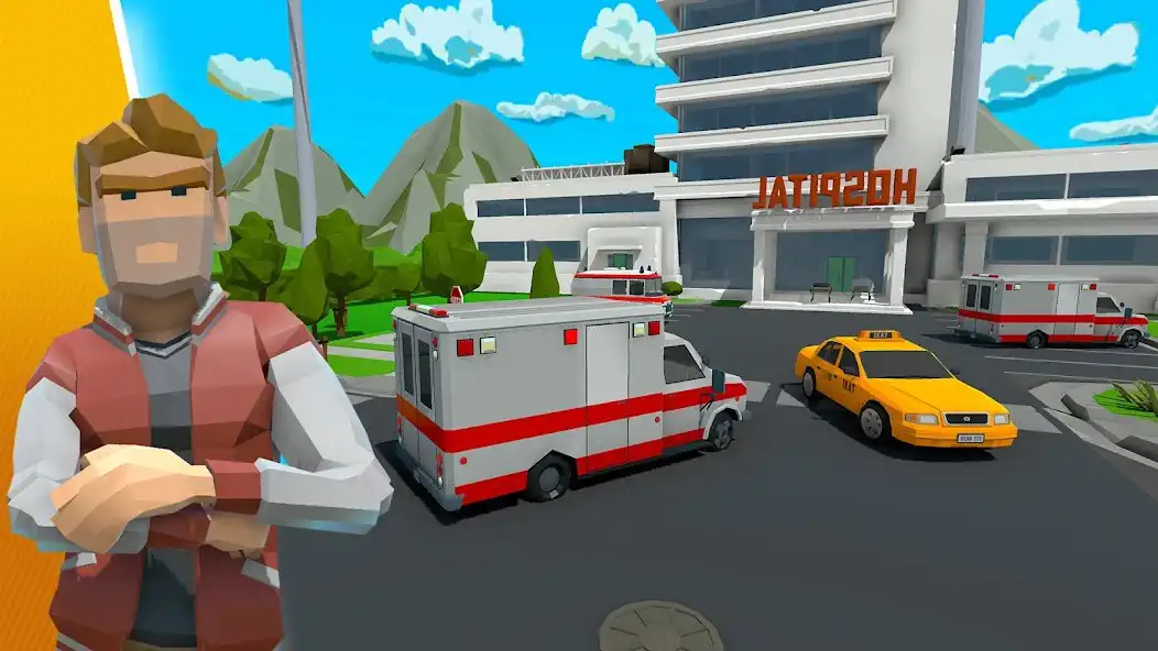 Play City Ambulance 3d: Rescue Sim as an online game City Ambulance 3d: Rescue Sim with UptoPlay