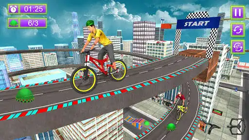 Play City BMX Cycle Extreme Road Stunts 2019 as an online game City BMX Cycle Extreme Road Stunts 2019 with UptoPlay