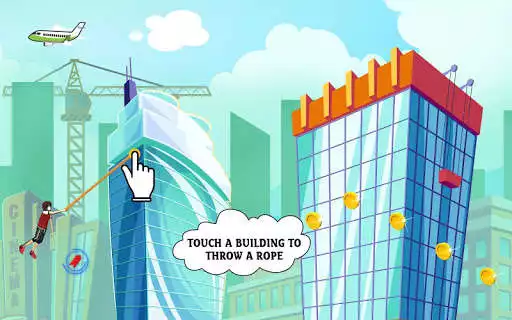 Play City bounce rope hero as an online game City bounce rope hero with UptoPlay